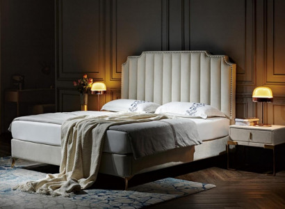 Bed leder 2x nachtkastje 3-delig slaapkamer set meubels modern nieuw luxe bedden